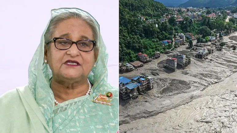 Sheikh Hasina Condoles Nepal Flood Deaths, argues Bangladesh Should Extend Help