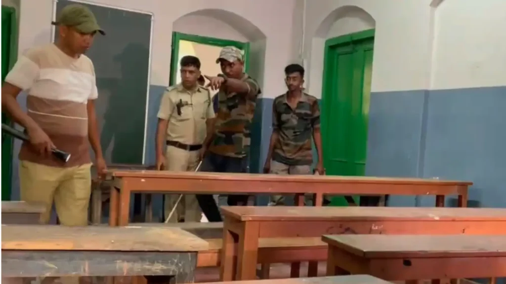 A class 1 student of Mitra Institution in the Bhabanipur area in the southern part of the city was