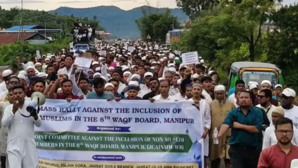 Protests have surged in Manipur in response to the appointment of two non-Muslim members to the newly