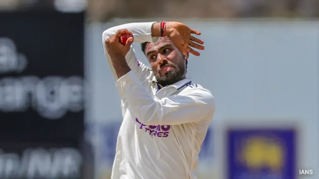 Manav Suthar, who was into the seventh over of his latest spell, found that extra bounce from the rough