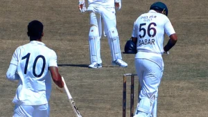 Pakistan captain Babar Azam suffered an injury during the second day of a warm-up match ahead of next