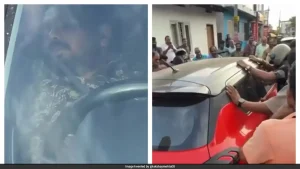 A bizarre incident in Kerala's Kottayam left commuters stunned after a driver apparently stopped his car