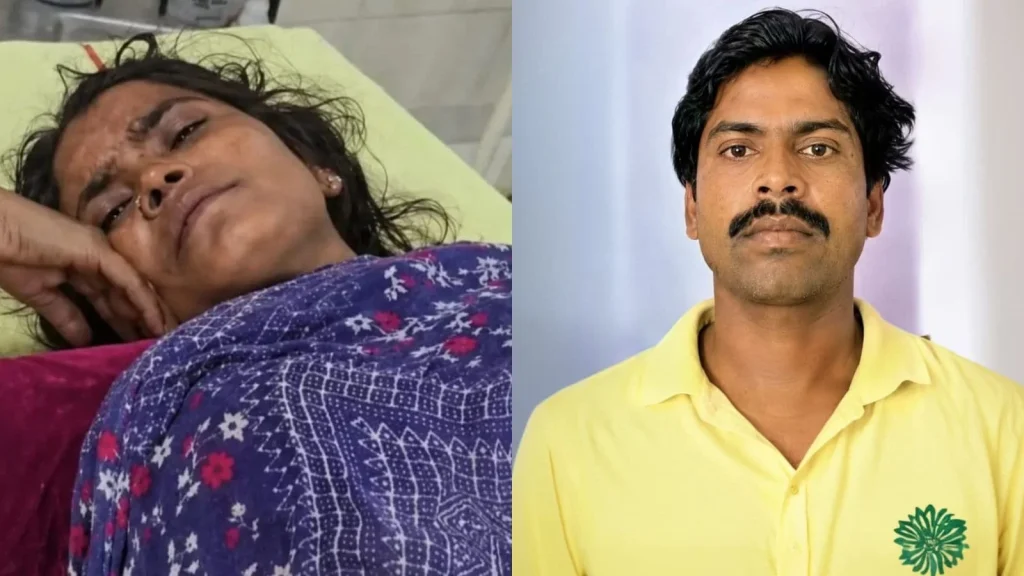 In a case of murder in Haryana's Kurukshetra, a woman killed her husband, took his guts out, and then