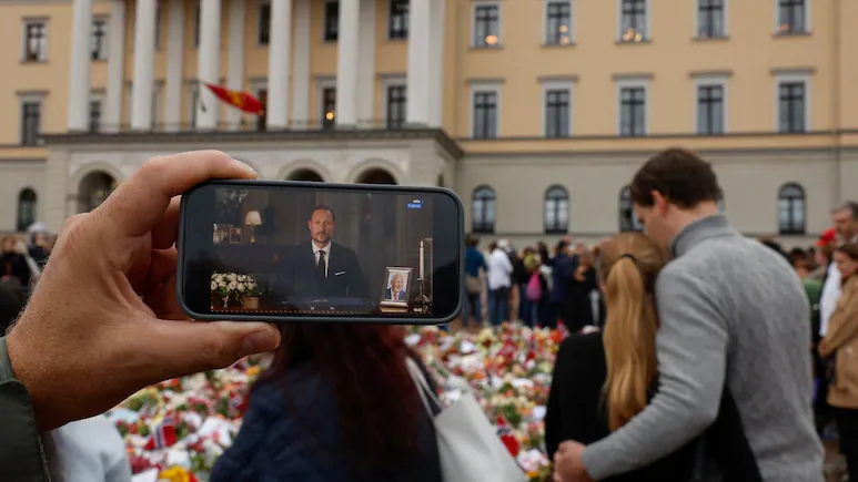 Norway's new King Haakon VIII on Saturday addressed Norwegians for the first time since taking