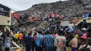 Thirty people died in Guinea's capital Conakry on Sunday when a mound of rubbish in a landfill collapsed