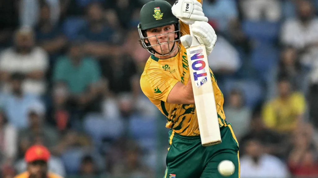 Chasing 145, South Africa reached 146/3 in 13.4 overs, with Brevis smashing an unbeaten 75 off