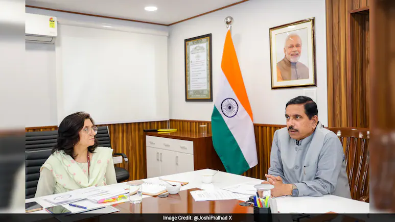 Union Minister Prahlad Joshi convened a meeting with senior officials from the Department