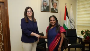 The Indian Secretary reaffirmed the nation’s longstanding support for the Palestinian people