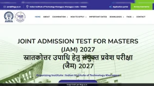 The Indian Institute of Technology Kharagpur has officially launched the website for the IIT JAM 2027