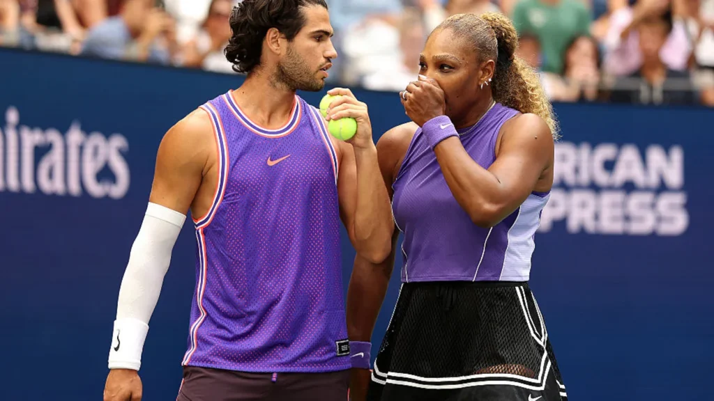 The dream team of Serena Williams and Carlos Alcaraz made a winning start but could not progress