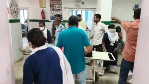 At least six people have died and several others were injured in a stampede outside the Ashok Dham