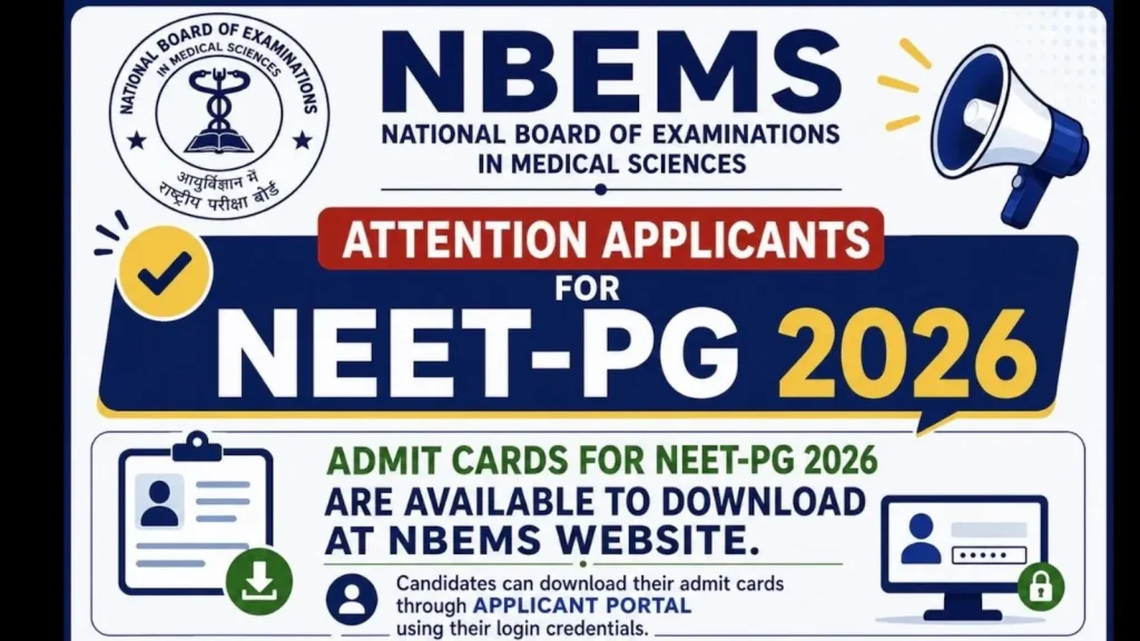The National Board of Examinations in Medical Sciences (NBEMS) has released the National