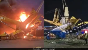 Crane Catches Fire During Cargo Unloading At Mumbai Port, 2 Operators Injured