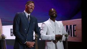 Retired NBA stars Tony Parker, Dirk Nowitzki, Dwyane Wade and Pau Gasol and legendary San Antonio Spurs