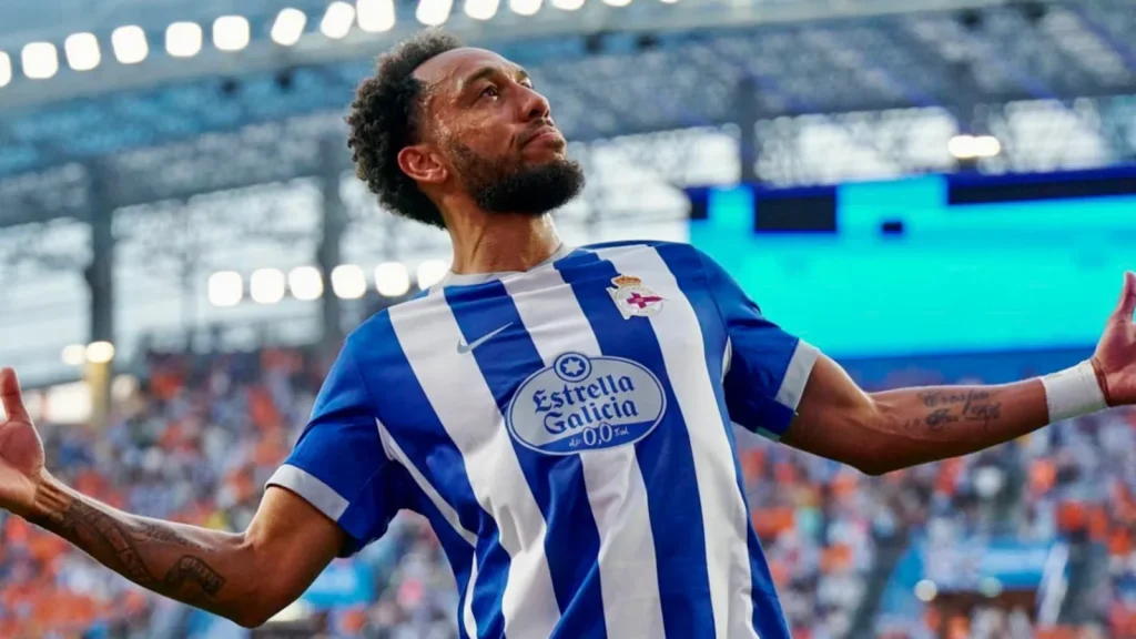 Pierre-Emerick Aubameyang scored on debut but Deportivo La Coruna were held to a 1-1 home draw by Elche