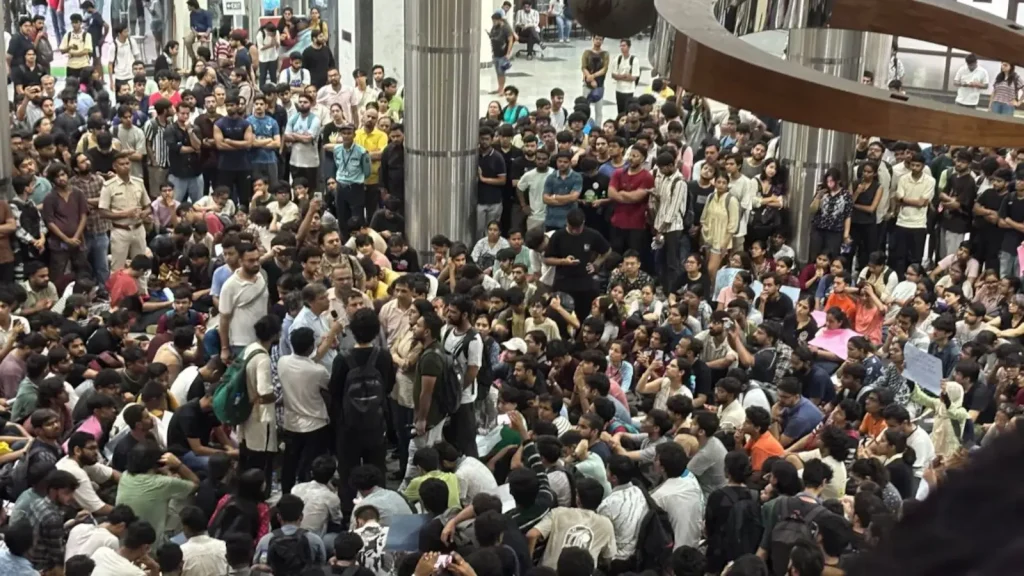 IIT Delhi on Monday cancelled classes after students staged a protest demanding an independent probe
