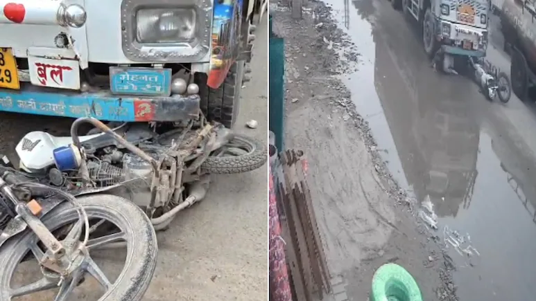 Speeding Truck Hits 2 Faridabad Cops On Bike, Drags Them For Over 50 Metres