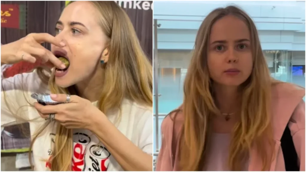 A Russian influencer who recently drew attention online after expressing shock over the price of pani