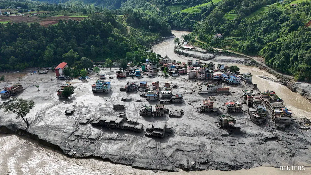 Drone footage has accidentally captured the glacier collapse that led to the catastrophic