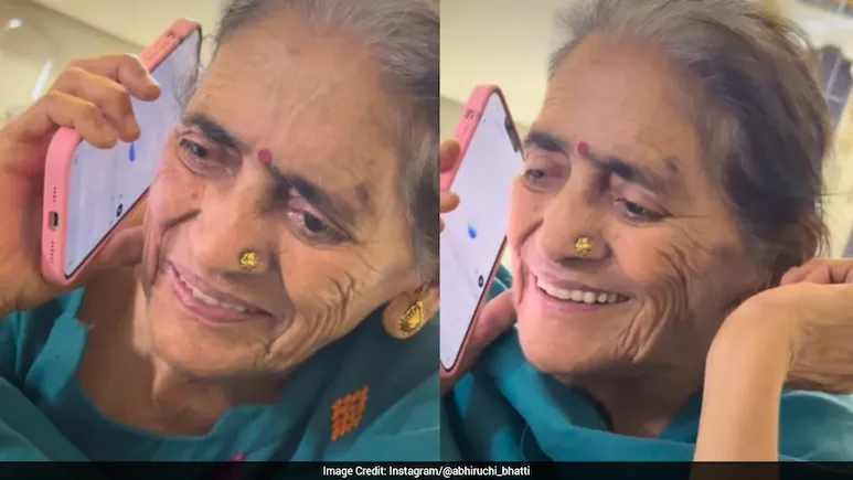 Shared on Instagram by her granddaughter, Abhiruchi Bhatti, the heartwarming interaction shows