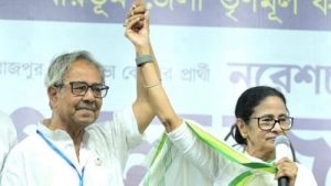 Trinamool Congress's Ashis Banerjee was found dead at a party office in Birbhum district near