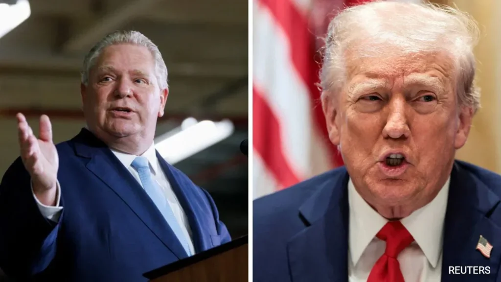 The trade war between the US and Canada erupted into an extraordinary exchange of insults and threats