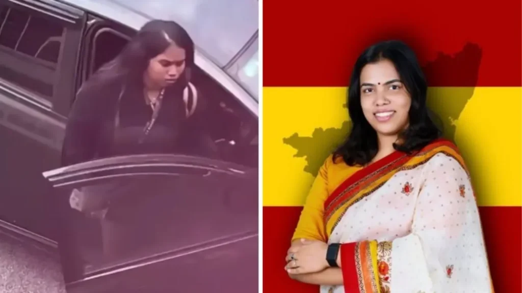 A video featuring a woman in a short black dress has sparked a political controversy in Tamil Nadu