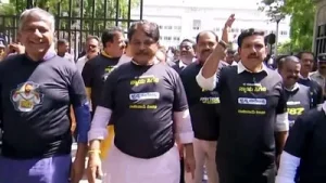 On Monday, BJP leaders, including B Y Vijayendra and R Ashoka, were taken into preventive custody