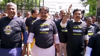 On Monday, BJP leaders, including B Y Vijayendra and R Ashoka, were taken into preventive custody