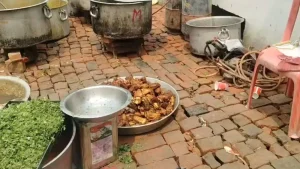 The Congress party hosted a feast in Ayodhya to welcome its Uttar Pradesh chief, Ajay Rai