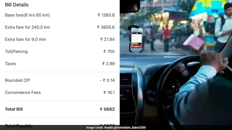 'Booked For 60 km, Charged For 240 km' — Passengers Charged Rs 5,662 For 6 Hour Cab Rental