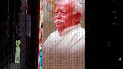 Mohan Bhagwat billboard appears in Times Square ahead of RSS chief's New York event