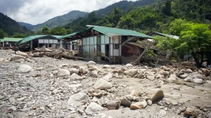 Additionally, five army personnel are currently reported missing after two shelters were swept away