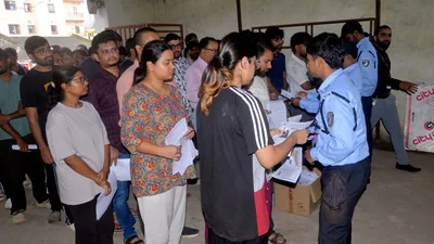 Nearly 300 candidates were scheduled to appear for the examination at the centre