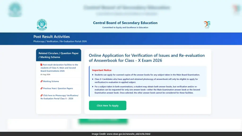 The Central Board of Secondary Education (CBSE) is poised to announce the Class 10 Re-Evaluation Result