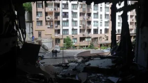 At least 27 people have died after a Russian drone struck a warehouse near Kyiv's western