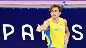 World record-holding, multi-time Olympic and world champion pole vault superstar Armand Duplantis broke