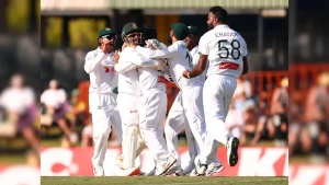 On Saturday, spinner Mehidy Hasan Miraz took the crucial wicket of Steve Smith, leaving Australia