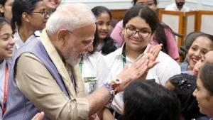 PM Modi celebrates Raksha Bandhan with school children — 'High-fives, smiles and more'
