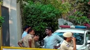 A seven-storey building under construction collapsed in Anjaiah Nagar, Madhapur, Hyderabad, on Saturday