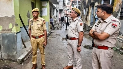 Girl students of a government school in Rajasthan's Ajmer district blackened the confronts