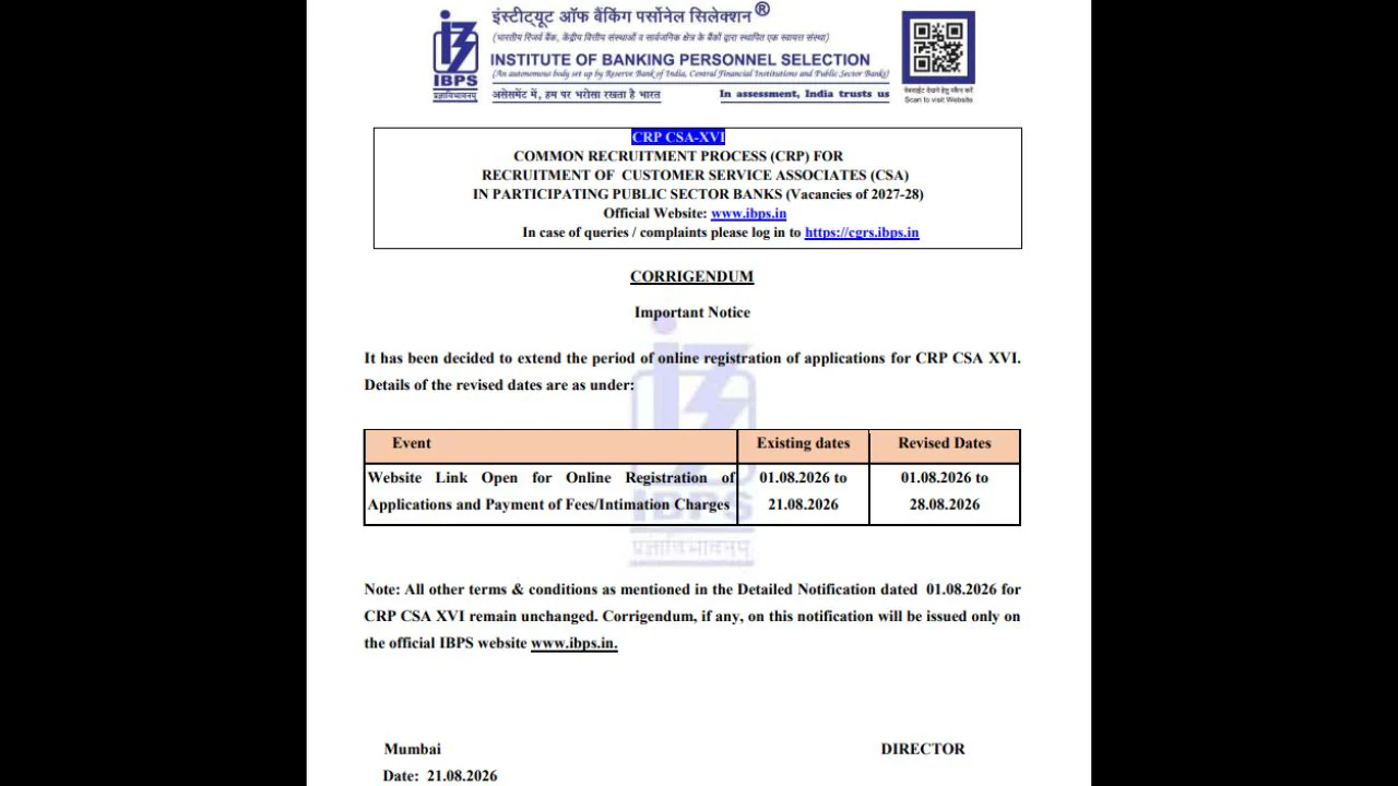 The recruitment drive aims to fill a total of 11,403 vacancies