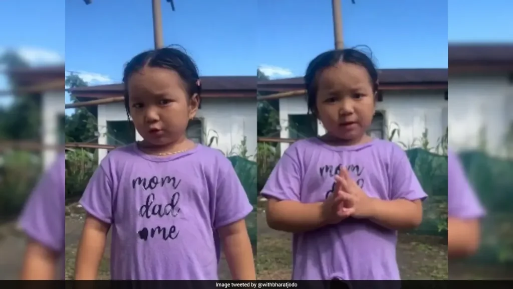 Because of her appearance, a video of a young girl from Itanagar, Arunachal Pradesh, has gone viral