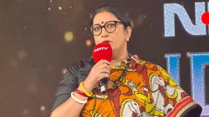 Smriti Irani tore into Congress leader Rahul Gandhi over what she pointed out was his choreographed