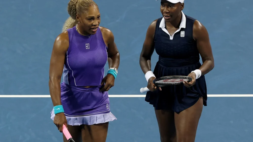 Serena and Venus Williams lost in their first doubles match together since 2022 while men's top seed