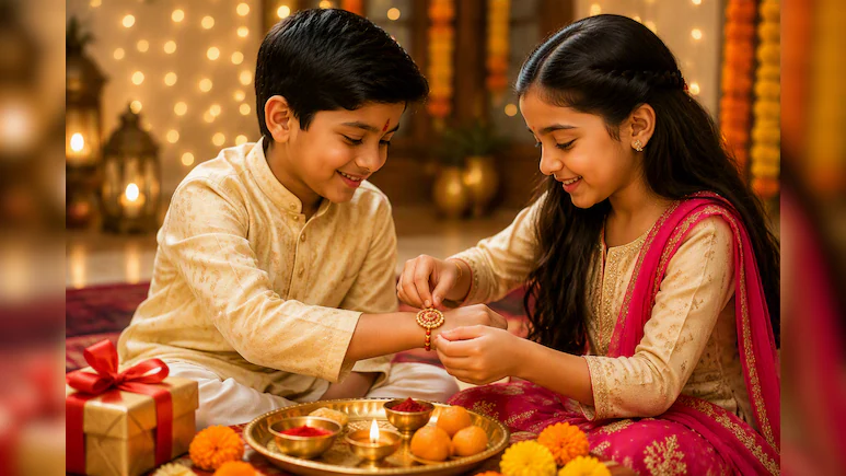 "Create a premium-looking Raksha Bandhan award poster for my sibling titled '[Family Secret