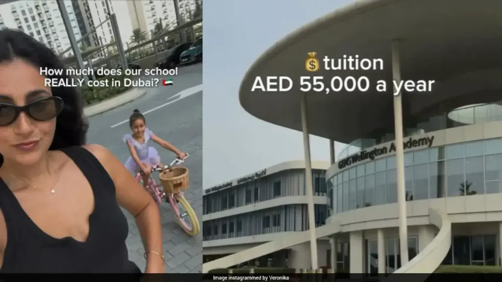 She revealed that the annual tuition alone costs around AED 55,000, or approximately Rs 14.34 lakh