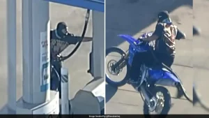 A chaotic police chase unfolded in Los Angeles on a recent evening as a dirt bike rider evaded capture