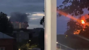 Ukraine said on Saturday its long-range strikes had hit a Russian military airfield and a rocket centre