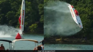 High-Speed Boat Goes Airborne, Flips Backward During Race In US